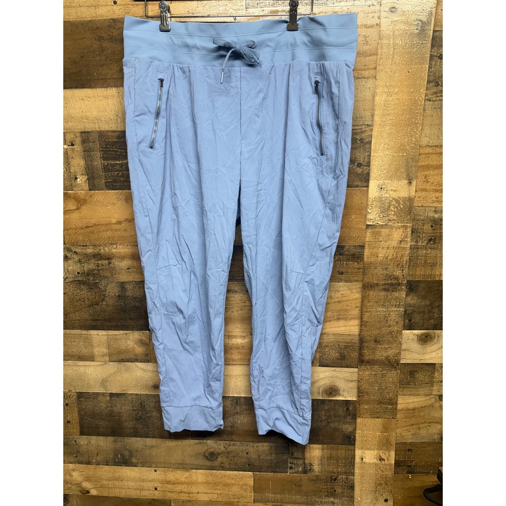 Athleta Trekkie North Jogger Pants Light Blue Size 18 Ripstop Hiking Travel